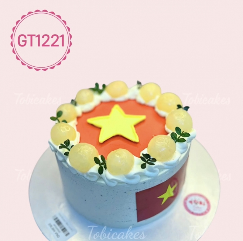 GT1221 - BÁNH NHÃN HÌNH LÁ CỜ VIỆT NAM LÀM BẰNG FONDANT CHỦ ĐỀ 30/4 GT1221 - BÁNH NHÃN HÌNH LÁ CỜ VIỆT NAM LÀM BẰNG FONDANT CHỦ ĐỀ 30/4