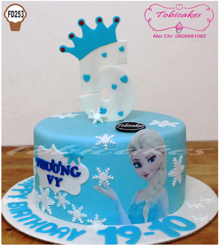 [FD253] BÁNH SINH NHẬT TRANG TRÍ CHỦ ĐỀ ELSA
