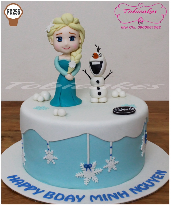 [FD256] BÁNH SINH NHẬT TẠO HÌNH ELSA VÀ OLAF