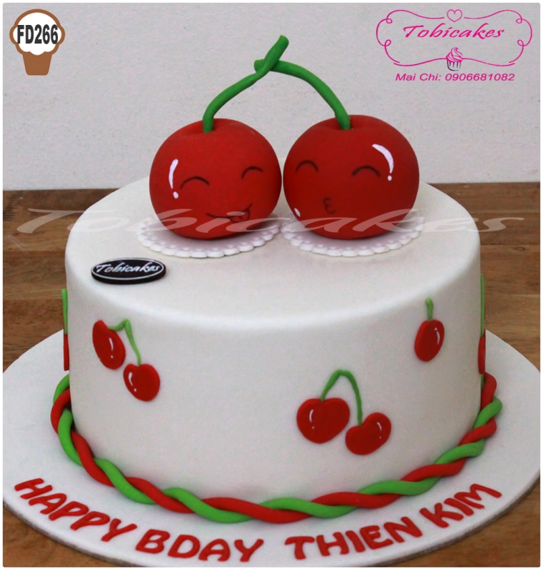 [FD266] BÁNH SINH NHẬT TẠO HÌNH TRÁI CHERY