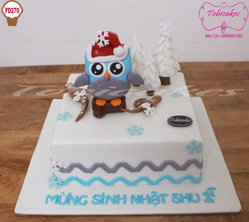 [FD270] BÁNH SINH NHẬT TẠO HÌNH CÚ MÈO CUTE