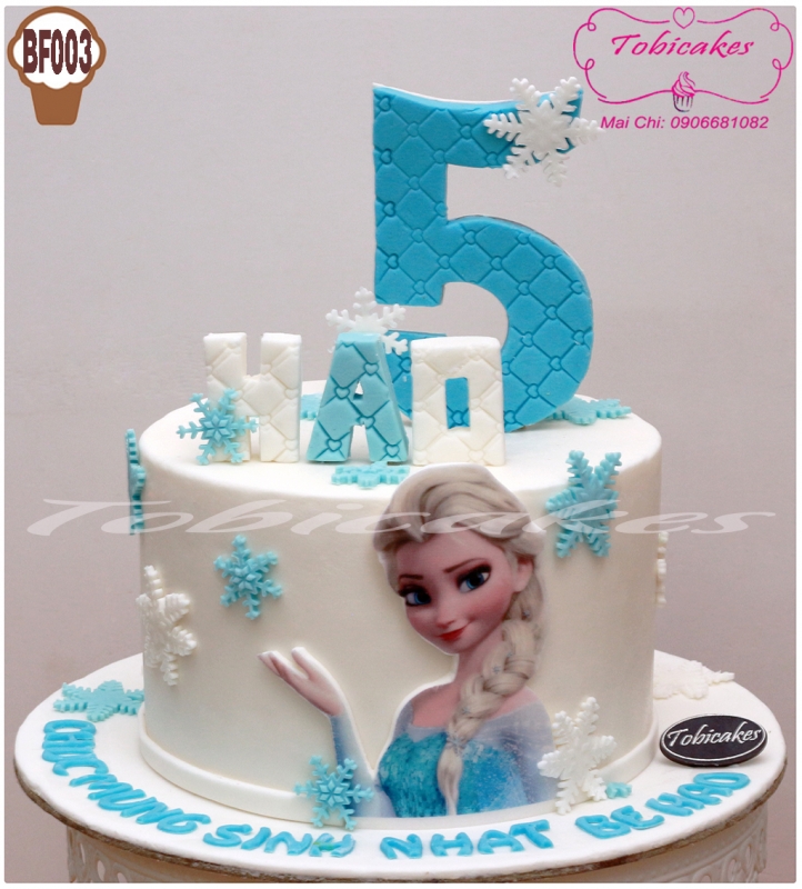 [BF003] BÁNH SINH NHẬT TRANG TRÍ HÌNH ELSA