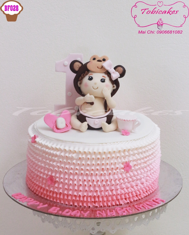 [BF280] BÁNH SINH NHẬT TẠO HÌNH BÉ KHỈ CUTE