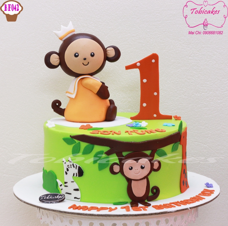 [BF042] BÁNH SINH NHẬT TẠO HÌNH BÉ KHỈ CON