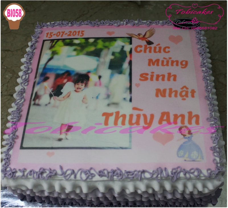 [BI068] BÁNH SINH NHẬT IN ẢNH DÀNH CHO BÉ GÁI