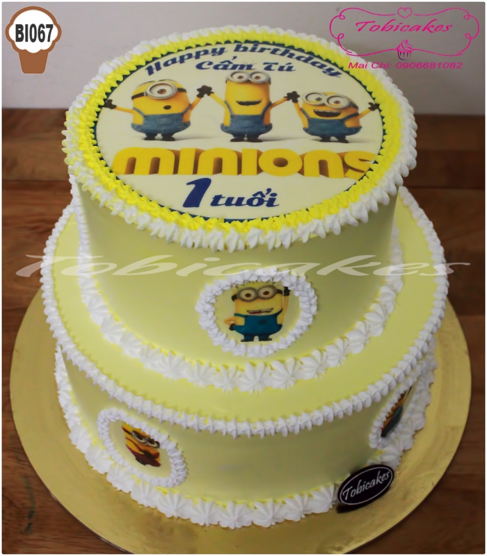 [BI067] BÁNH SINH NHẬT IN ẢNH 2 TẦNG HÌNH MINION