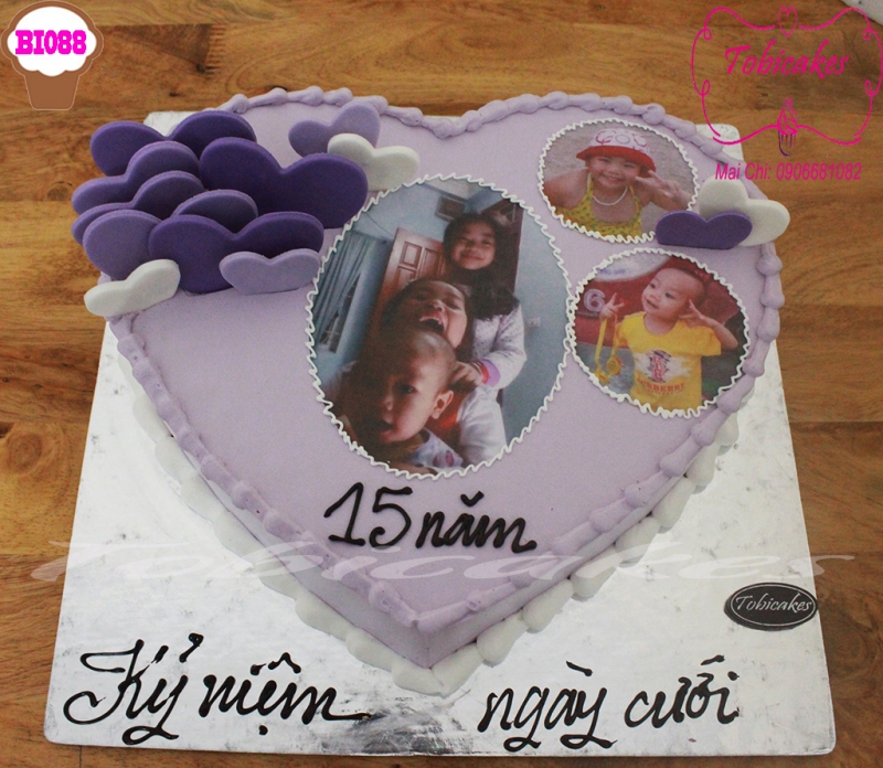 [BI088] BÁNH SINH NHẬT IN ẢNH HÌNH TIM