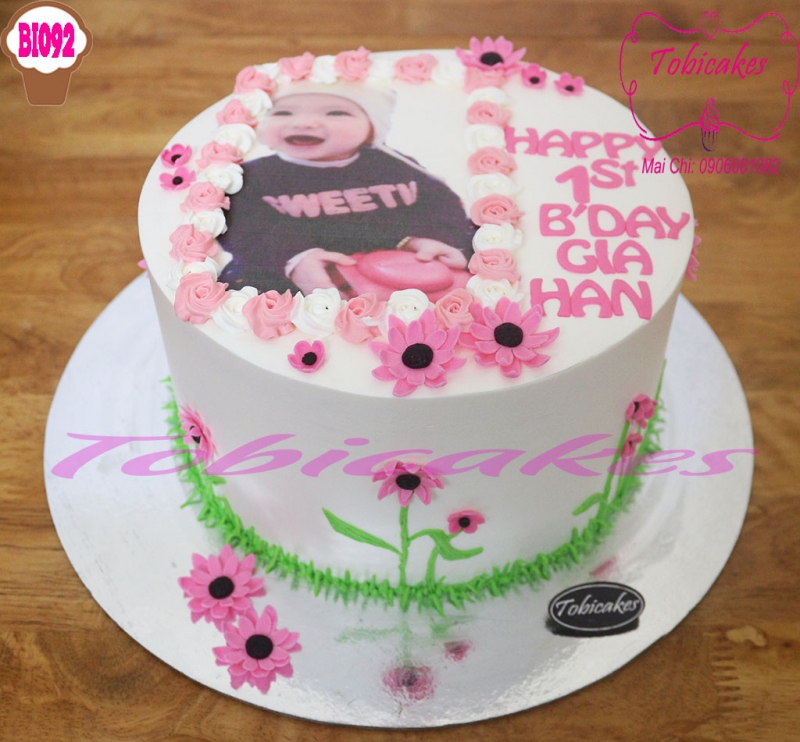 [BI092] BÁNH SINH NHẬT IN ẢNH VÀ TRANG TRÍ FONDANT