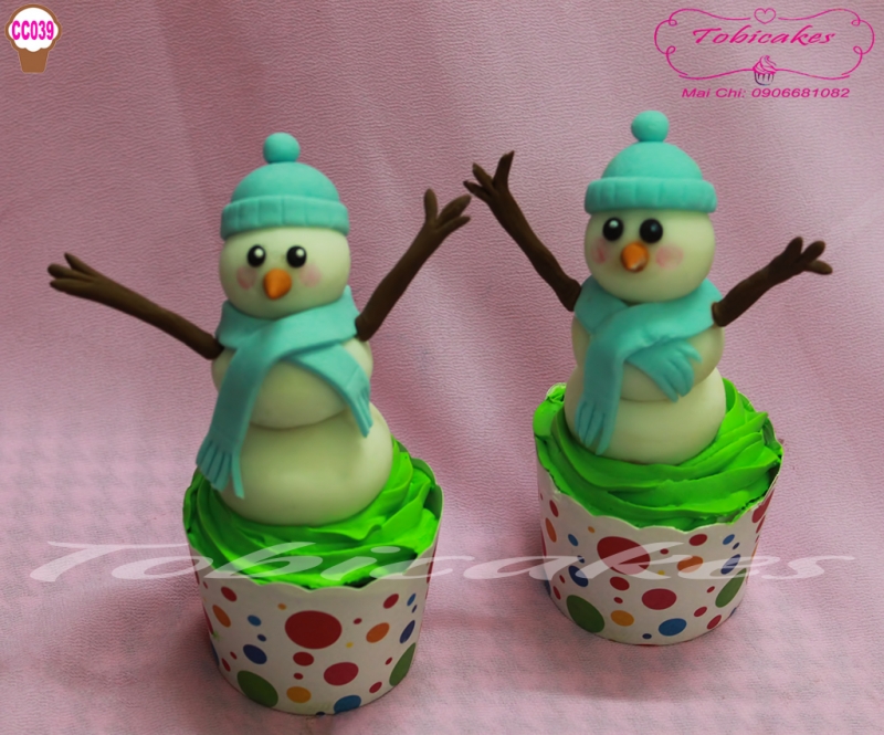 [CC039] CUPCAKES TẠO HÌNH NGƯỜI TUYẾT