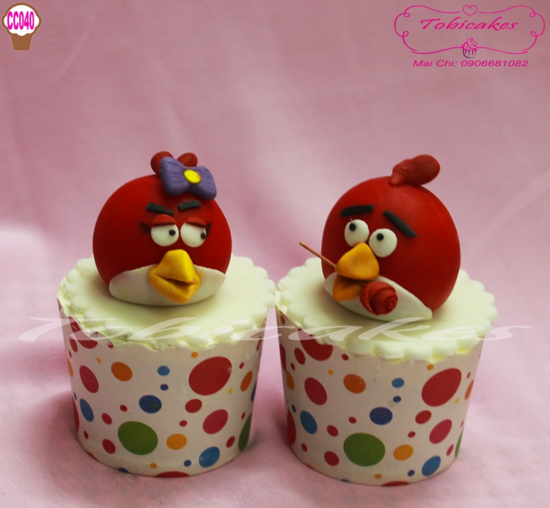 [CC040] CUPCAKES TẠO HÌNH ANGRY BIRDS