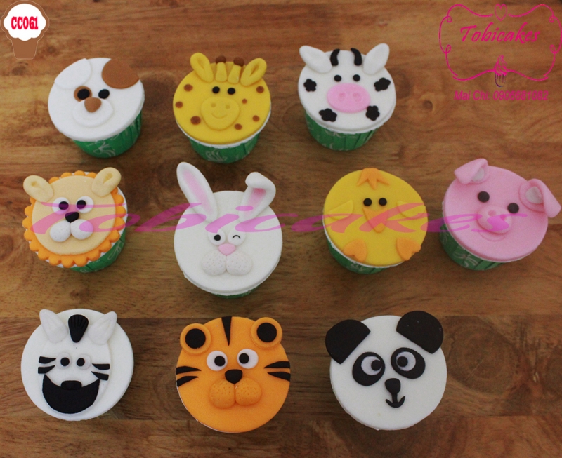 [CC66] CUPCAKES MẶT THÚ 2D