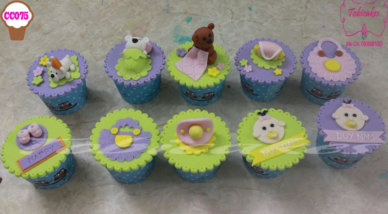 [CC76] CUPCAKES MỪNG ĐẦY THÁNG BÉ TRAI