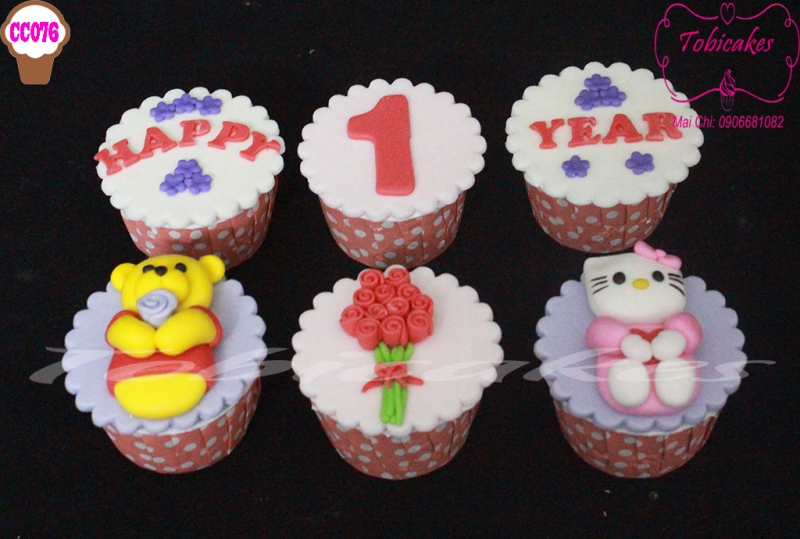 [CC77] CUPCAKES MỪNG SINH NHẬT 1 TUỔI BÉ GÁI