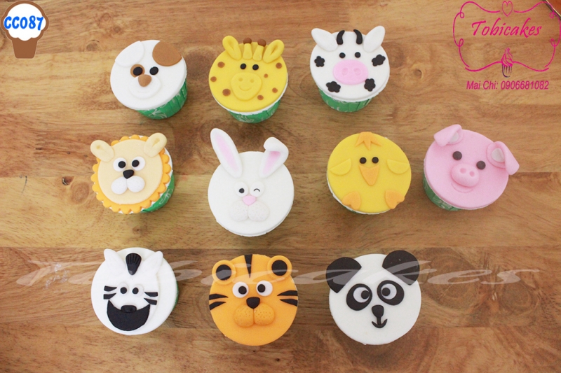 [CC87] CUPCAKES TẠO HÌNH MẶT THÚ
