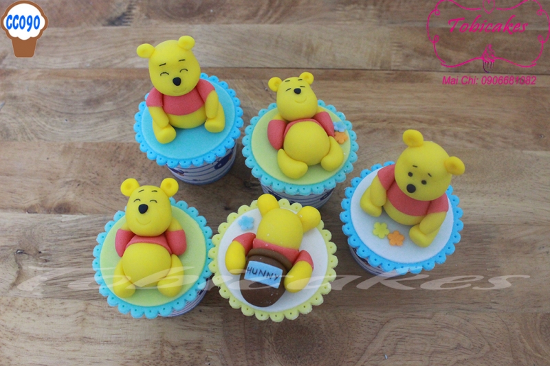 [CC90] CUPCAKES TẠO HÌNH CHÚ GẤU POOH