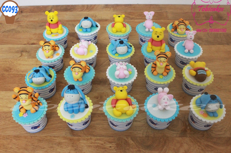 [CC93] CUPCAKES CHỦ ĐỀ GẤU POOH VÀ CÁC NGƯỜI BẠN