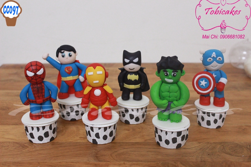 [CC97] CUPCAKES TẠO HÌNH 3D SIÊU ANH HÙNG