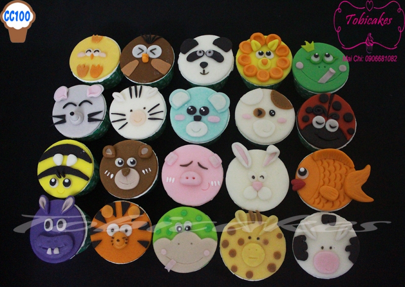 [CC100] CUPCAKES TẠO HÌNH 2D MẶT THÚ
