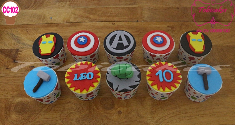 [CC102] CUPCAKES 2D TRANG TRÍ CHỦ ĐỀ SIÊU ANH HÙNG