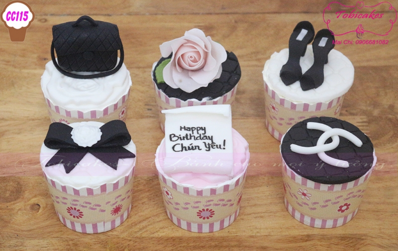 [CC115] CUPCAKES TẠO HÌNH 3D ĐỒ HIỆU CHANEL