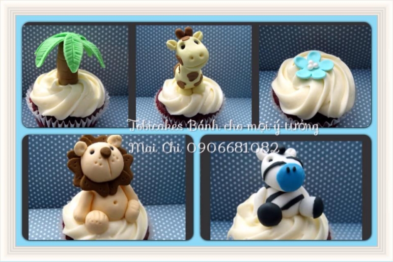 BỘ CUPCAKS TẠO HÌNH 3D THÚ