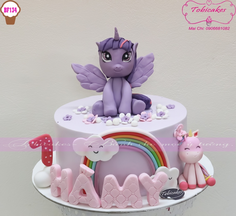[BF134] BÁNH SINH NHẬT TRANG TRÍ HÌNH NGỰA PONY QUEEN