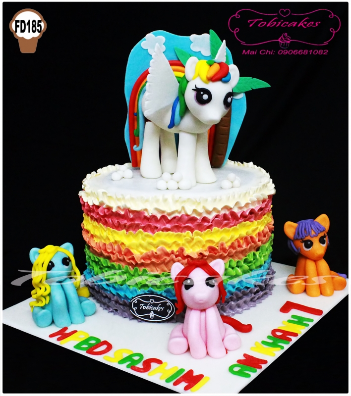 [FD195] BÁNH SINH NHẬT NGỰA PONY SẶC SỠ