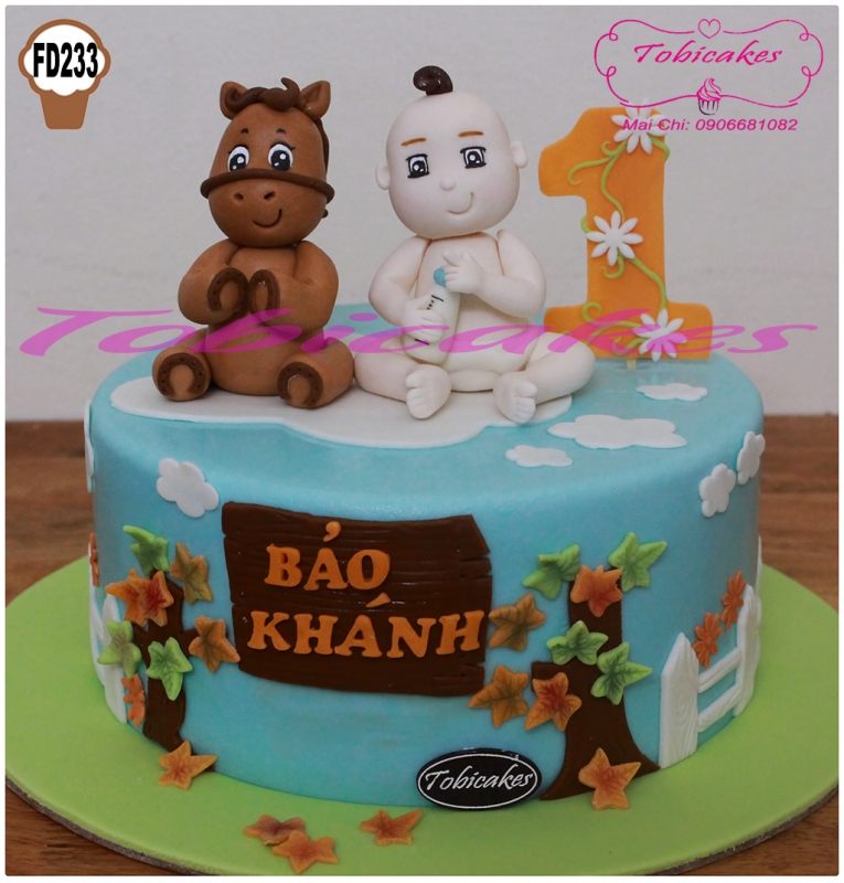 [FD233] BÁNH SINH NHÂT DÀNH TẶNG BÉ TRAI TUỔI NGỰA