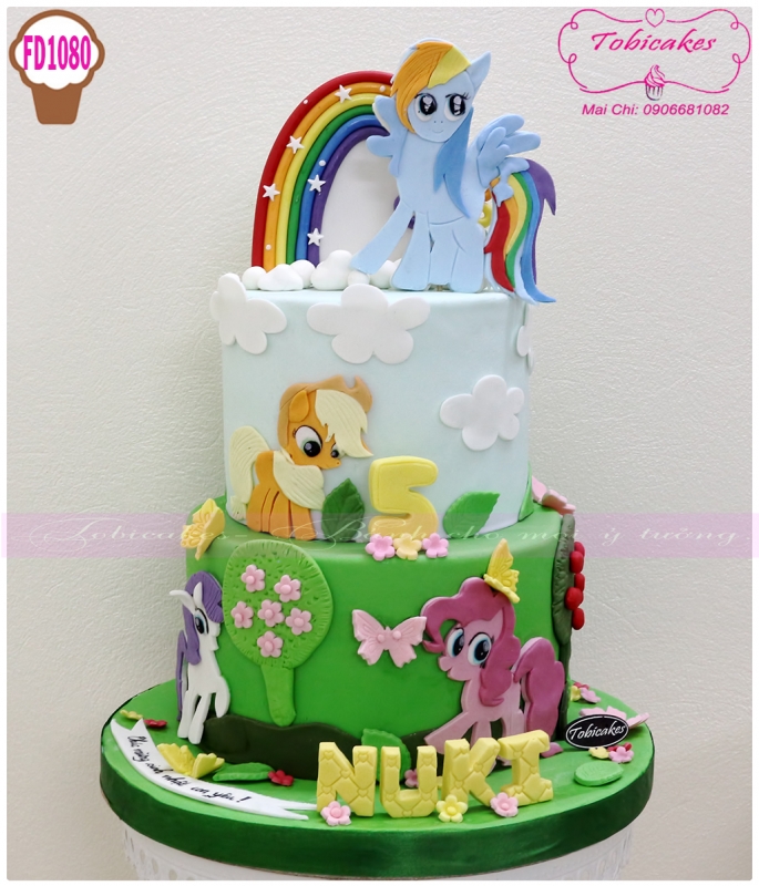 [FD1080] BÁNH SINH NHẬT TRANG TRÍ CÁC NHÂN VẬT TRONG PHIM HOẠT HÌNH PONY