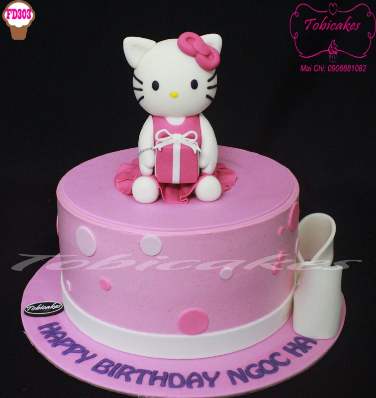 [FD303] BÁNH SINH NHẬT TRANG TRÍ MÈO KITTY