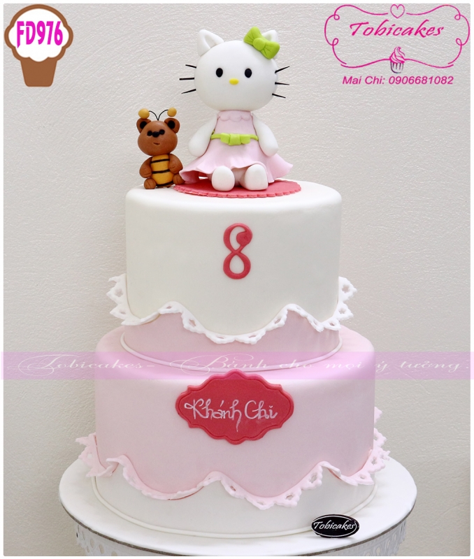 [FD976] BÁNH SINH NHẬT TRANG TRÍ HÌNH MÈO KITTY