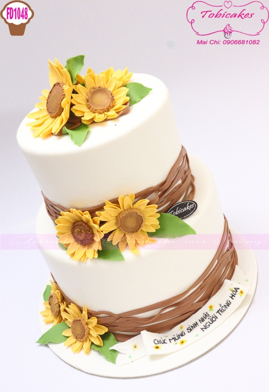 BÁNH SINH NHẬT TRANG TRÍ HOA HƯỚNG DƯƠNG
