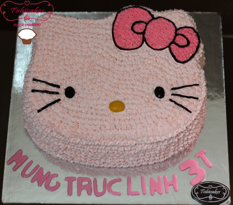 BÁNH SINH NHẬT GATO HÌNH MẶT MÈO KITTY
