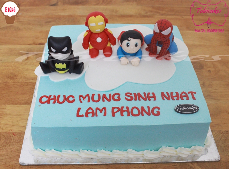 [FD246] BÁNH SINH NHẬT TẠO HÌNH CHIBI CÁC NHÂN VẬT SIÊU ANH HÙNG