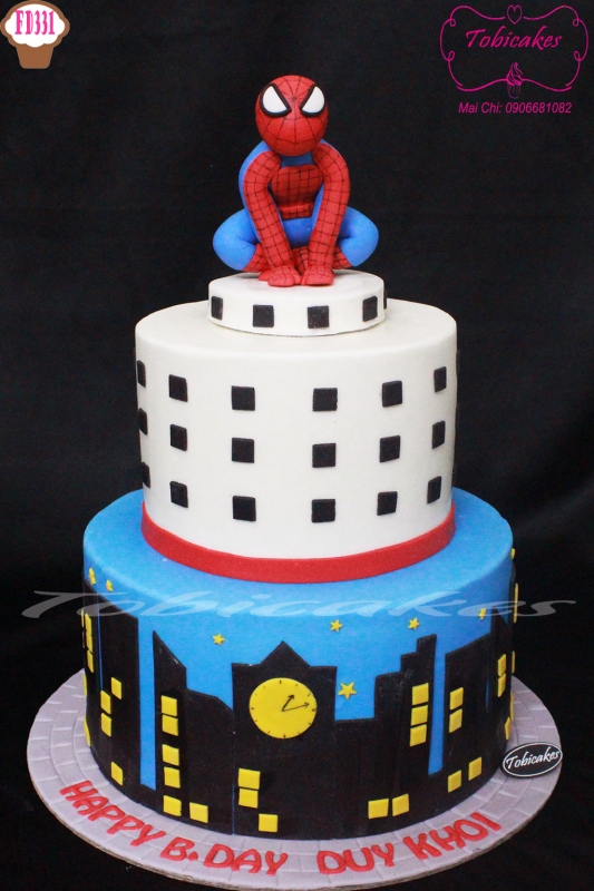 [FD331] BÁNH SINH NHẬT TRANG TRÍ CHỦ ĐỀ SPIDER MAN