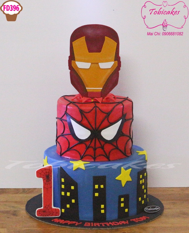 [FD396] BÁNH SINH NHẬT IRONMAN , SPIDERMAN  DÀNH TẶNG BÉ TRAI