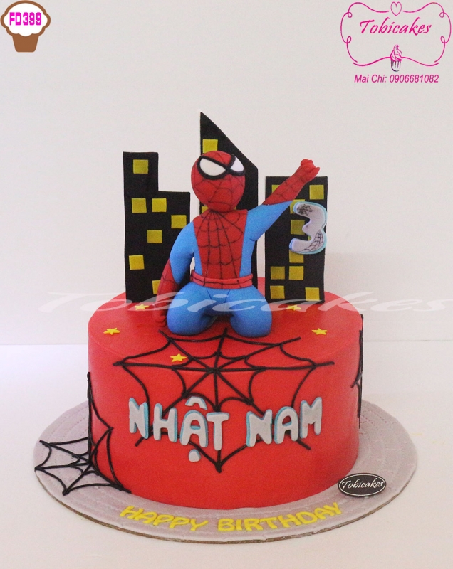[FD399] BÁNH SINH NHẬT CHỦ ĐỀ NGƯỜI NHÊN SPIDERMAN