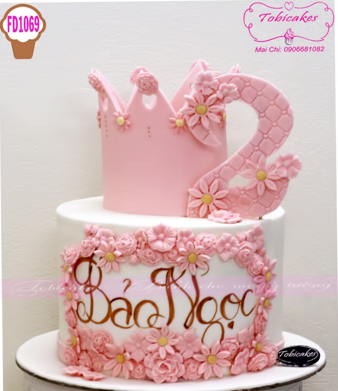 BÁNH SINH NHẬT TẠO HÌNH VƯƠNG MIỆN DÀNH CHO BÉ 2 TUỔI