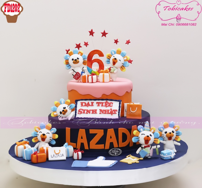 [FD1202] BÁNH SINH NHẬT DÀNH CHO NHÃN HÀNG THƯƠNG HIỆU LỚN  LAZADA