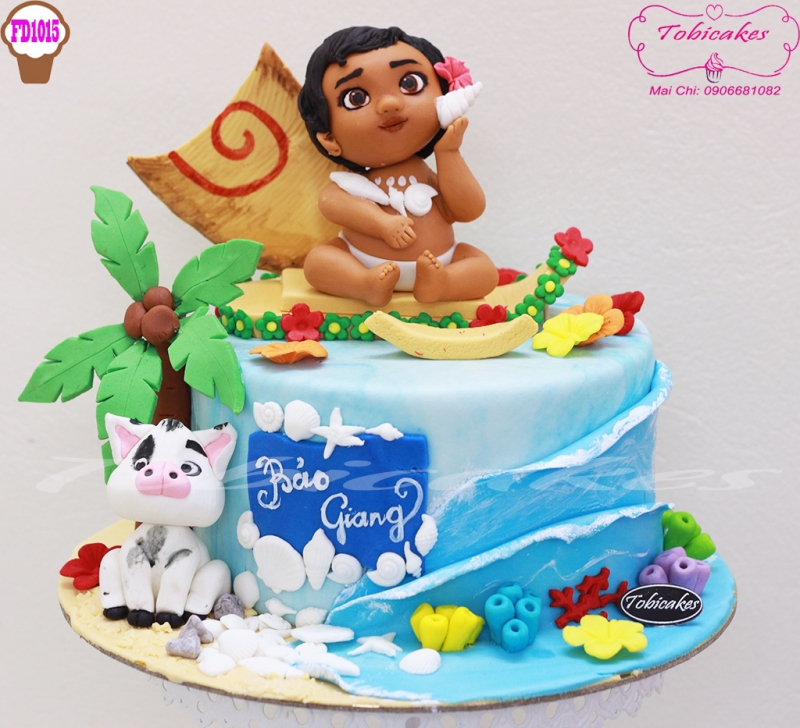 BÁNH SINH NHẬT TẠO HÌNH CÔNG CHÚA MOANA
