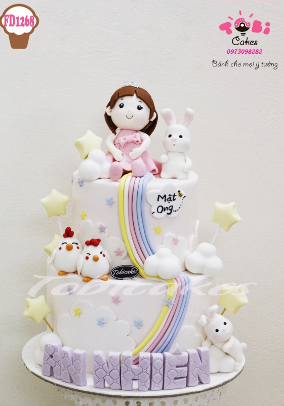[FD1268] BÁNH SINH NHẬT DÀNH CHO BÉ GÁI TUỔI GÀ