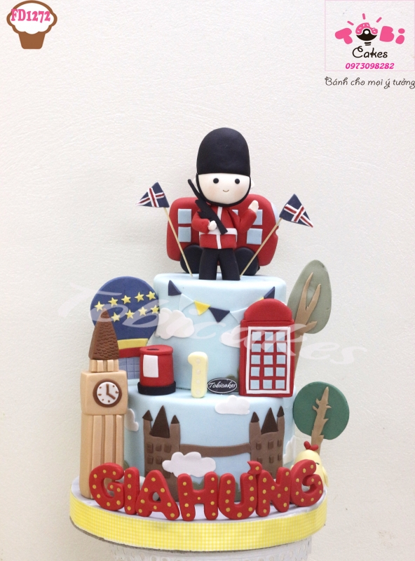 [FD1272] BÁNH SINH NHẬT CHỦ ĐỀ CHÚ LÍNH LONDON