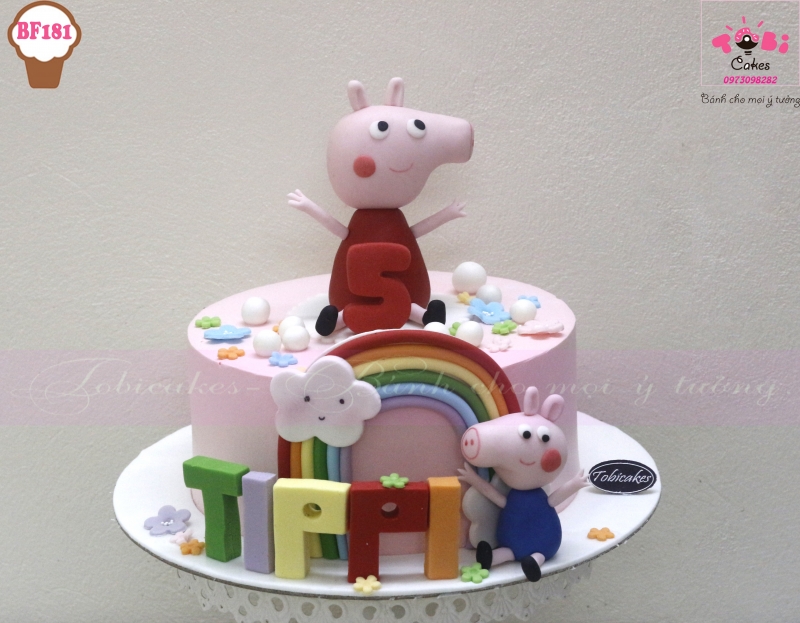 [BF181] BÁNH SINH NHẬT TẠO HÌNH PEPPA PIG