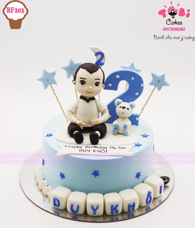 [ BF203] BÁNH SINH NHẬT DÀNH CHO BÉ TRAI  2 TUỔI