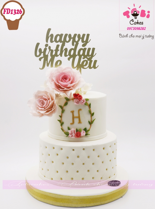 [FD1326] BÁNH SINH NHẬT DÀNH TẶNG MẸ TRANG TRÍ HOA HỒNG
