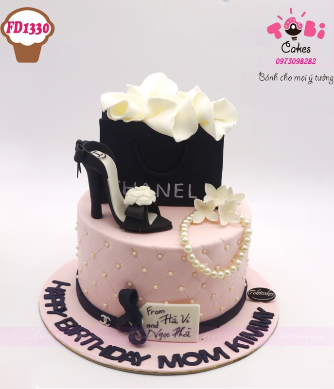 [FD1330] BÁNH SINH NHẬT TRANG TRÍ CHỦ ĐỀ HÀNG HIỆU DÀNH TẶNG SẾP NỮ