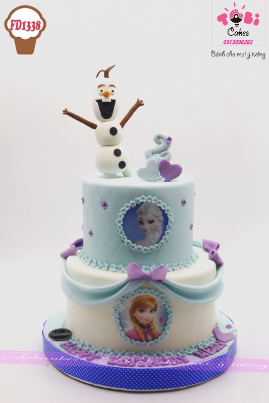 [FD1338] BÁNH SINH NHẬT TẠO HÌNH NHÂN VẬT OLAF CỦA HOẠT HÌNH ELSA
