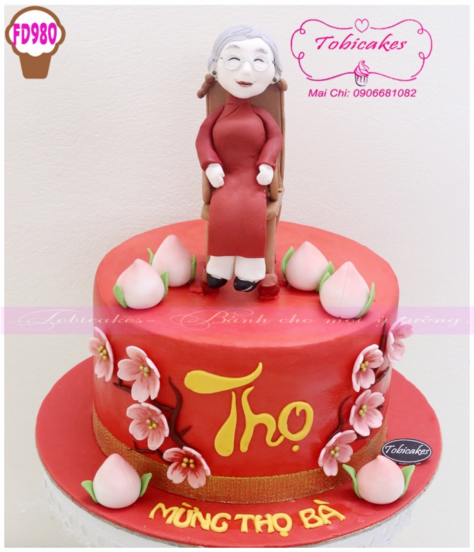 BÁNH SINH NHẬT DÀNH TẶNG BÀ VÀ MẸ ( MỪNG THỌ )