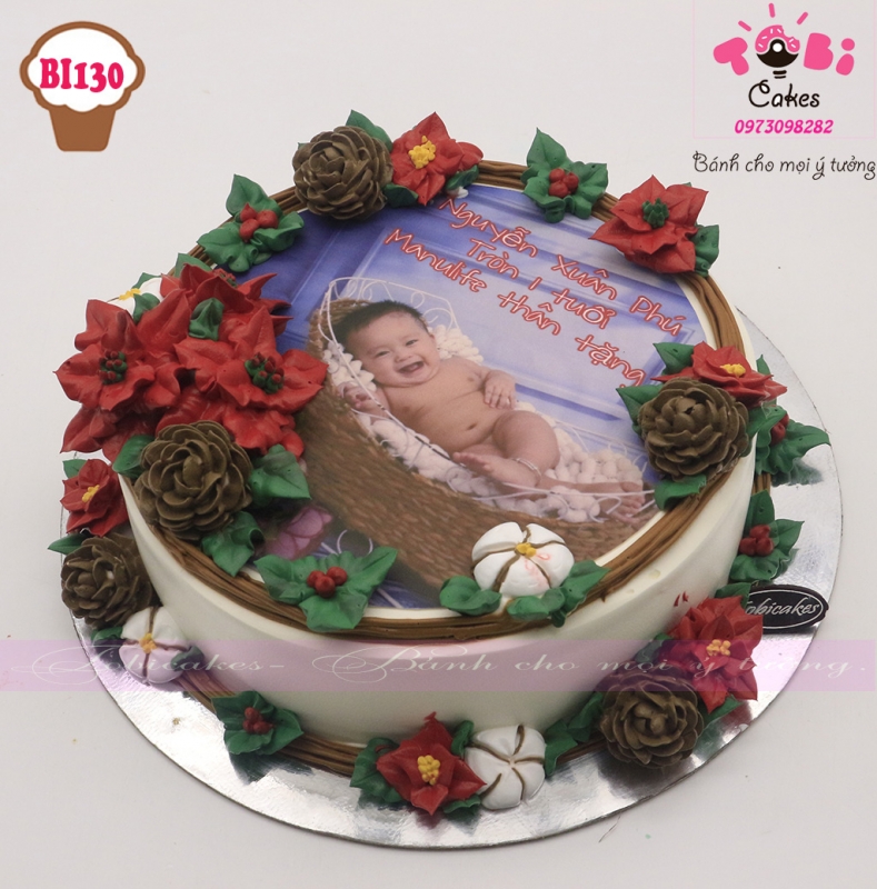 [BI130] BÁNH SINH NHẬT IN ẢNH CHỦ ĐỀ GIÁNH SINH