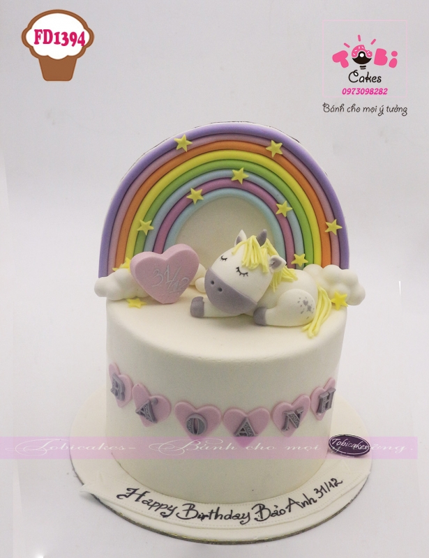 [FD1394] BÁNH SINH NHẬT TẠO HÌNH CHỦ ĐỀ UNICORN